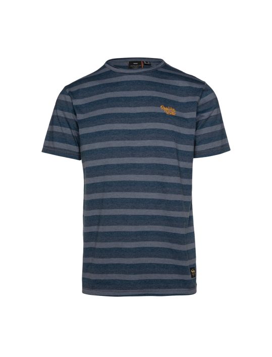 Replika T-shirt Ριγέ με Κέντημα