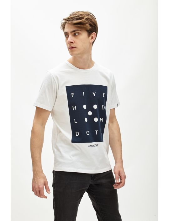 Hoodloom T-shirt με Τύπωμα Five Dots in Frame