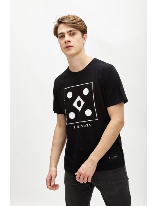 Hoodloom T-shirt με Τύπωμα Square Five Dots
