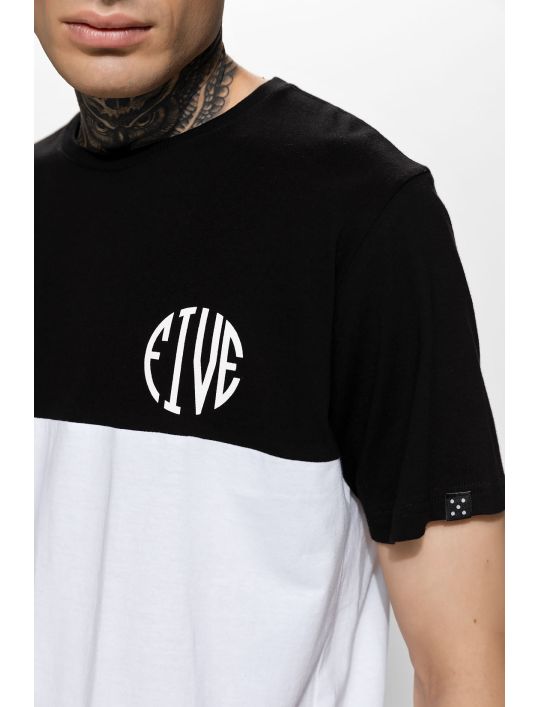 Hoodloom T-shirt 2χρωμο με Τύπωμα FIVE