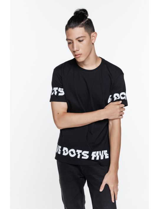 Hoodloom T-shirt με Τύπωμα Allaround 5Dots