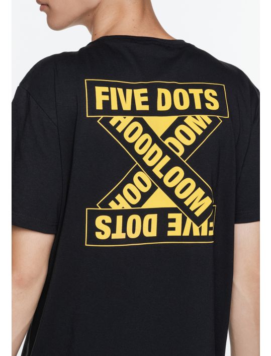 Hoodloom T-shirt με Πίσω Τύπωμα X FIVE DOTS