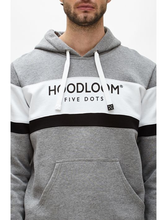 Hoodloom Μπλούζα Φούτερ με Κουκούλα 3χρωμη&Τύπωμα
