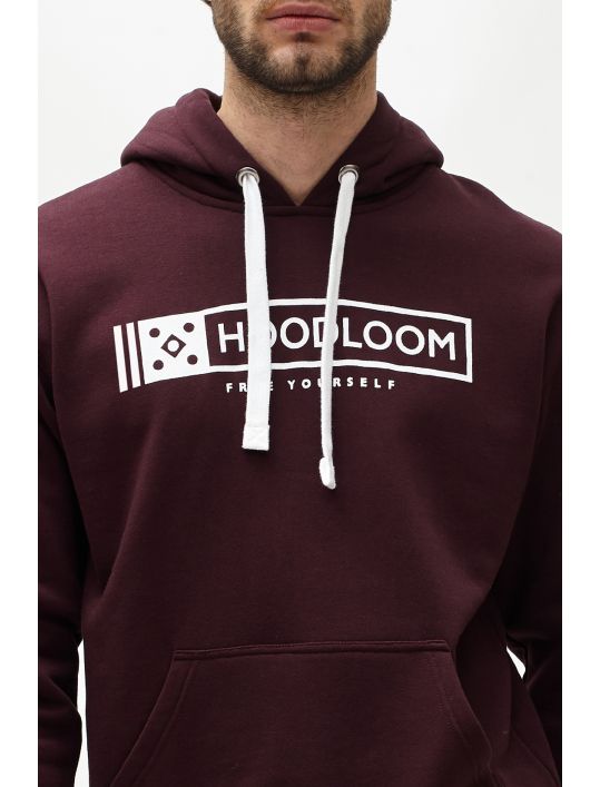 Hoodloom Μπλούζα Φούτερ με Κουκούλα&Τύπωμα Free Yourself