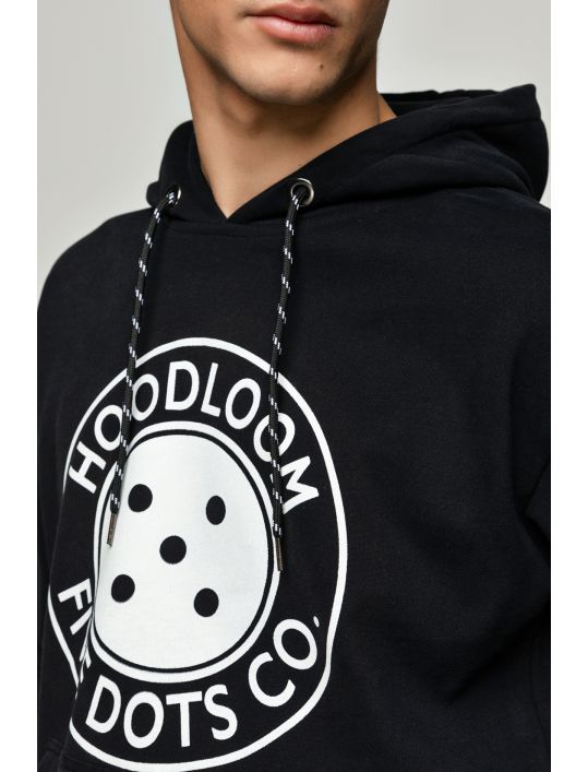 Hoodloom Μπλούζα Φούτερ με Κουκούλα&Τύπωμα HL in Circle