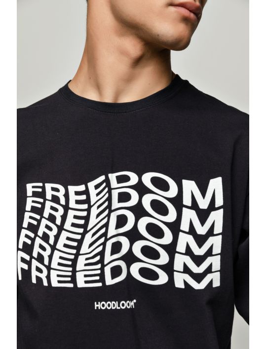 Hoodloom Μπλούζα με Μακρύ Μανίκι & Τύπωμα Freedom