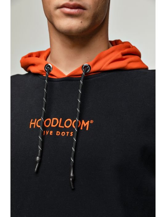 Hoodloom Μπλούζα Φούτερ με Κουκούλα 2χρωμη&Κέντημα