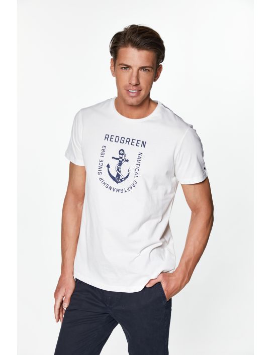 RedGreen T-shirt με Τύπωμα Nautical Craftsmanship