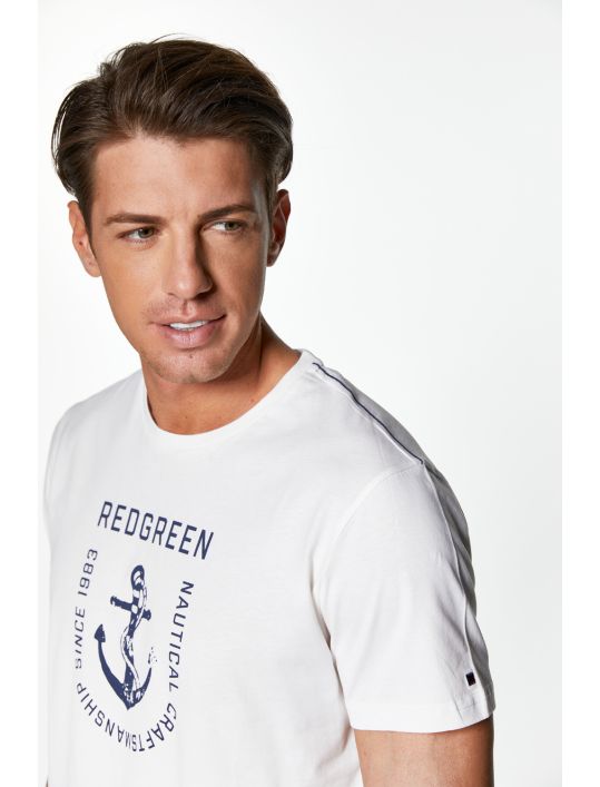 RedGreen T-shirt με Τύπωμα Nautical Craftsmanship