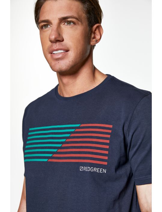 RedGreen T-shirt με Τύπωμα Color Lines