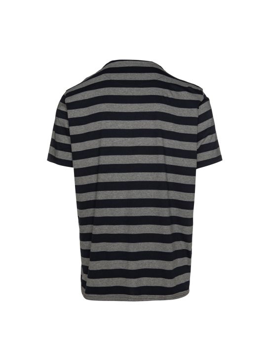 RedGreen T-shirt Ριγέ με Τσέπη&Κέντημα Logo