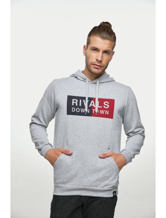 Rivals Μπλούζα Φούτερ με Κουκούλα&Τύπωμα Down Town
