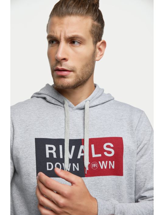 Rivals Μπλούζα Φούτερ με Κουκούλα&Τύπωμα Down Town
