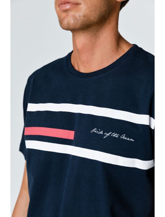 Snta T-shirt με Τύπωμα&Κέντημα Pride of the Ocean