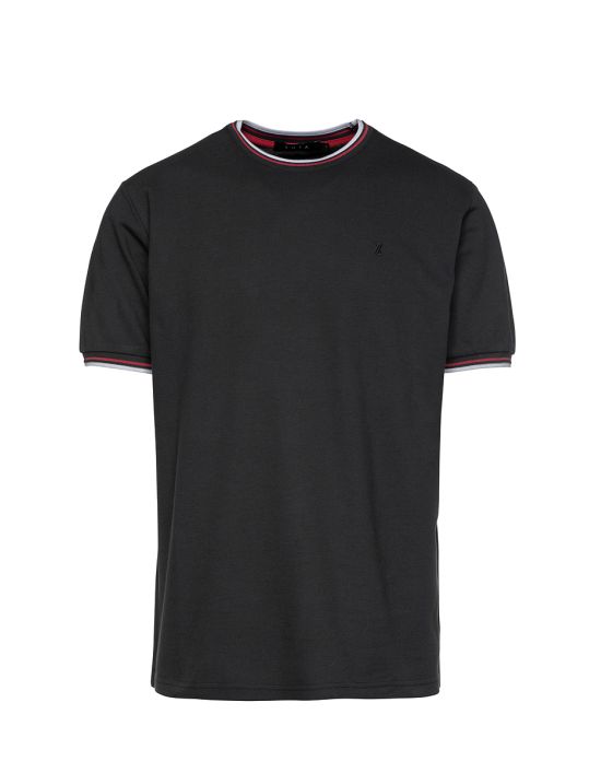 Snta T-shirt Πικέ με Ρίγε Μανσέτα&Λαιμόκοψη,embr.tnt logo