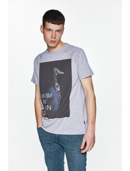 Snta T-shirt με Τύπωμα Human Beings Duck