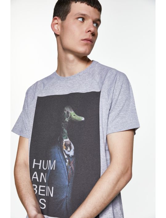 Snta T-shirt με Τύπωμα Human Beings Duck