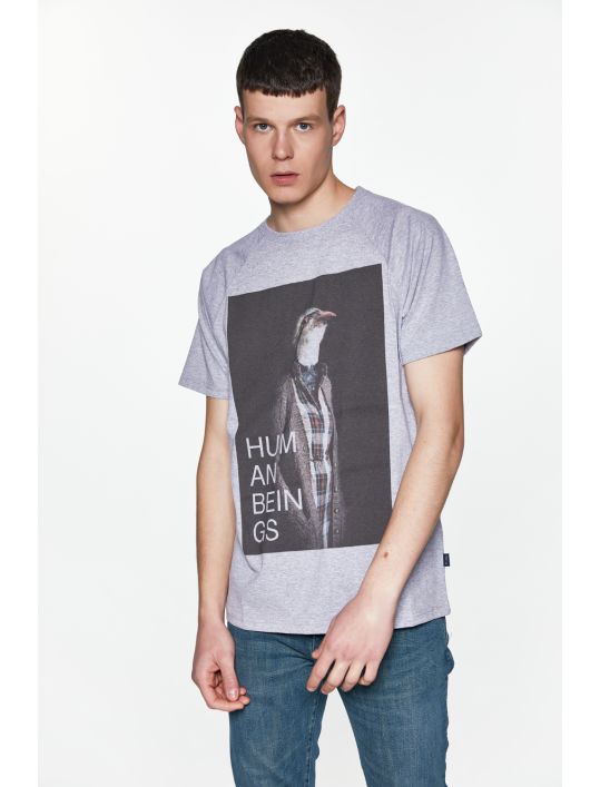 Snta T-shirt με Τύπωμα Human Beings Grouse