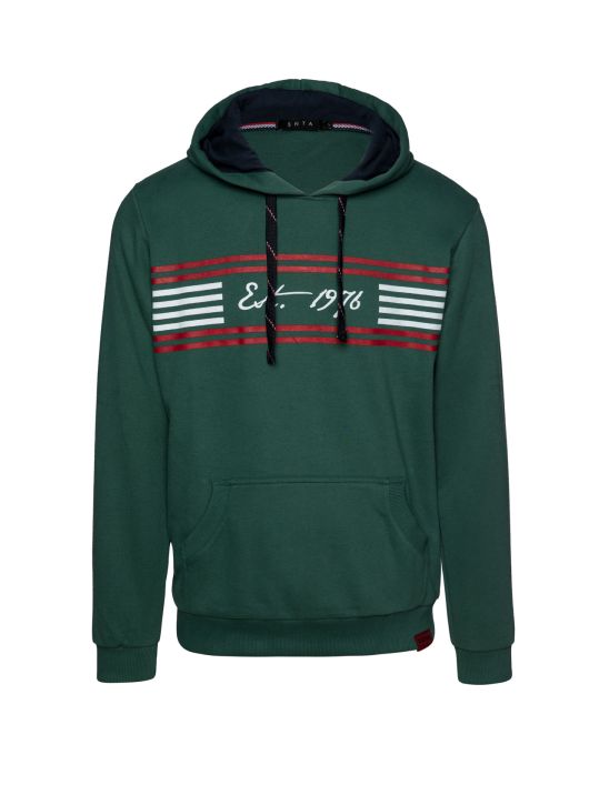 Snta Μπλούζα Φούτερ με Κουκούλα με Τύπωμα Stripes Est.1976