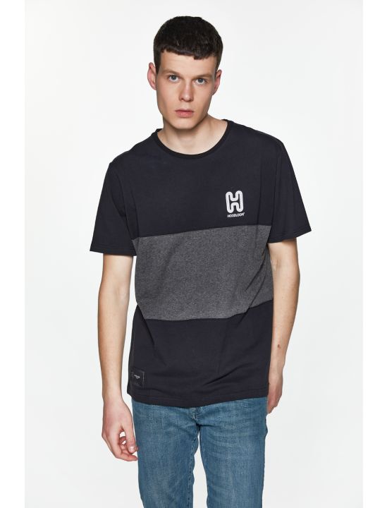 Hoodloom T-shirt 2χρωμο με Τύπωμα H