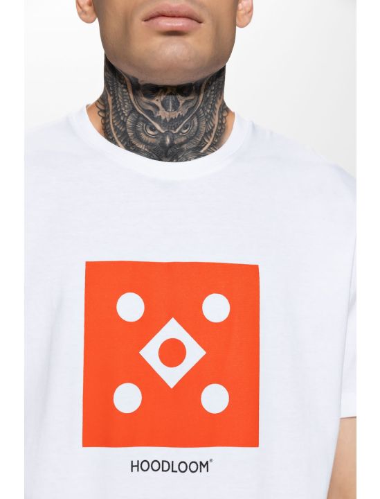 Hoodloom T-shirt με Τύπωμα Red Frame 5Dots