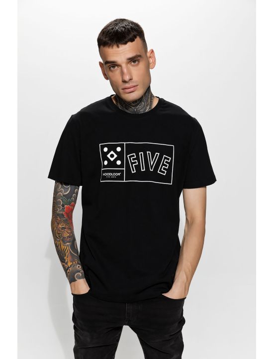 Hoodloom T-shirt με Τύπωμα Framed 5Dots&FIVE