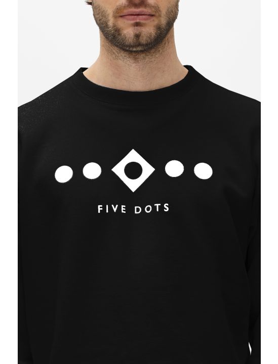 Hoodloom Μπλούζα Φούτερ με Τύπωμα 5 Dots