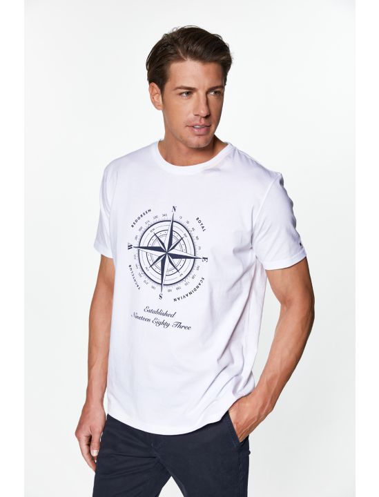 RedGreen T-shirt με Τύπωμα Compass