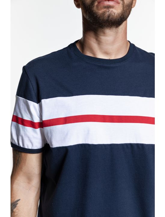 Snta T-shirt με Τύπωμα Red Stripe