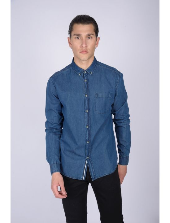 North 56°4 Πουκάμισο με Μακρύ Μανίκι Denim S1
