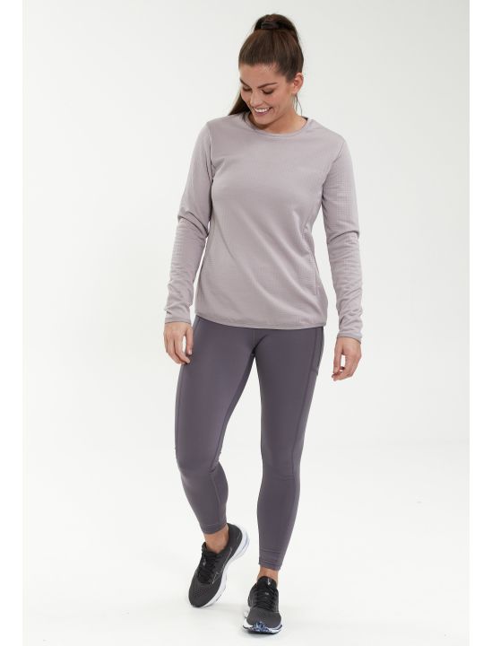 Endurance Μπλούζα L/S Leah Waffle Melange Loose Fit