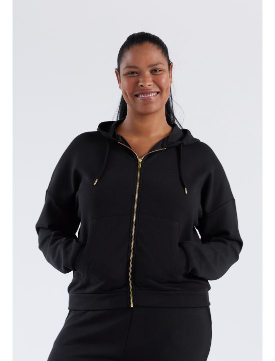 Q Plus Size Ζακέτα Tiamo W Hoody Full Zip