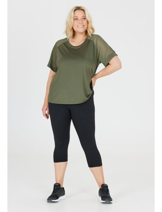 Q Plus Size T-shirt Candian W Mesh Tee