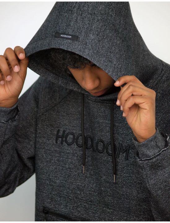 Hoodloom Μπλούζα Φούτερ με Κουκούλα με Κέντημα&Τσέπη