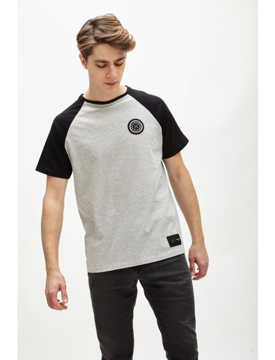 Hoodloom T-shirt 2χρωμο Raglan