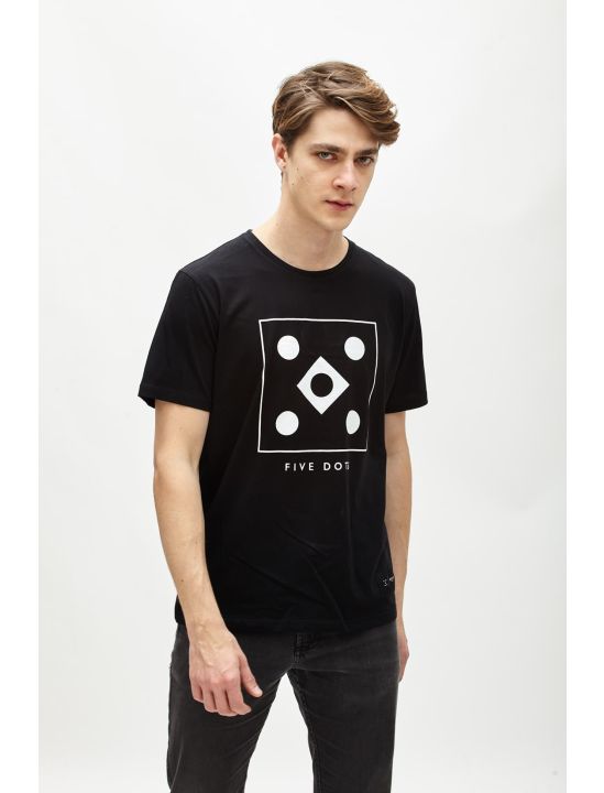 Hoodloom T-shirt με Τύπωμα Square Five Dots