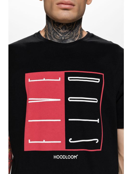 Hoodloom T-shirt με Τύπωμα Vertical 5Dots