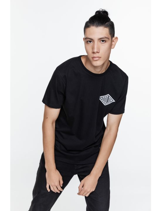 Hoodloom T-shirt με Πίσω Τύπωμα 5DOTS