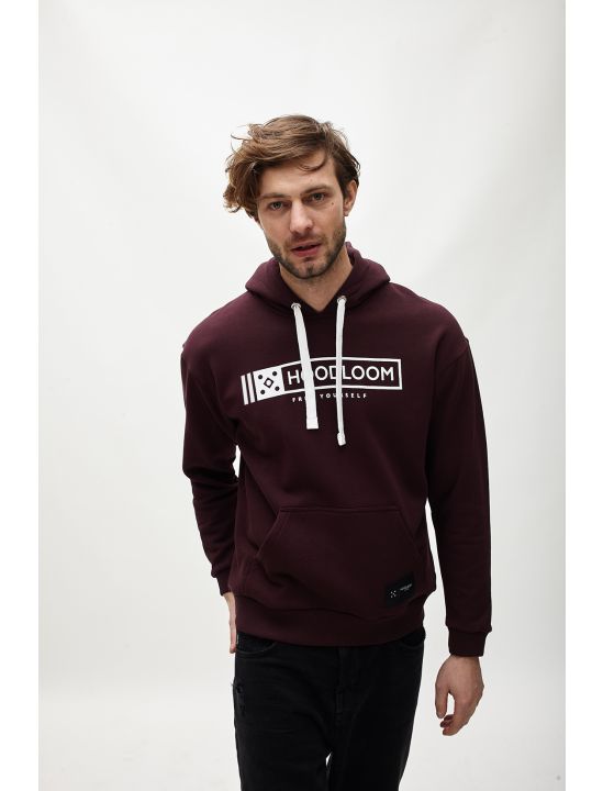 Hoodloom Μπλούζα Φούτερ με Κουκούλα&Τύπωμα Free Yourself