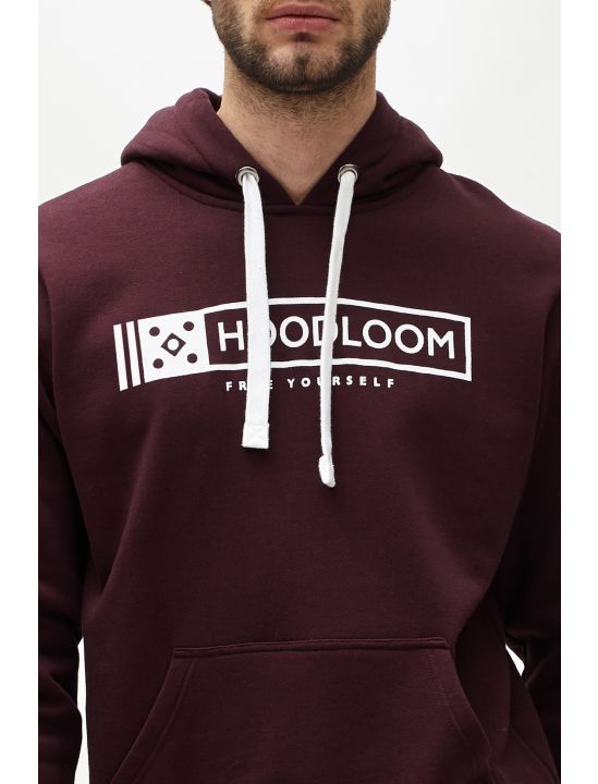 Hoodloom Μπλούζα Φούτερ με Κουκούλα&Τύπωμα Free Yourself