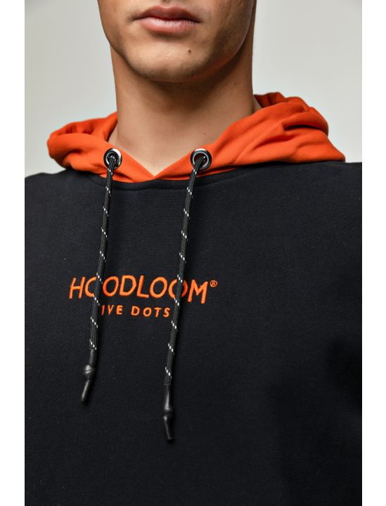 Hoodloom Μπλούζα Φούτερ με Κουκούλα 2χρωμη&Κέντημα