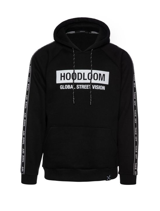 Hoodloom Μπλούζα Φούτερ με Κουκούλα&Τύπωμα Global Street