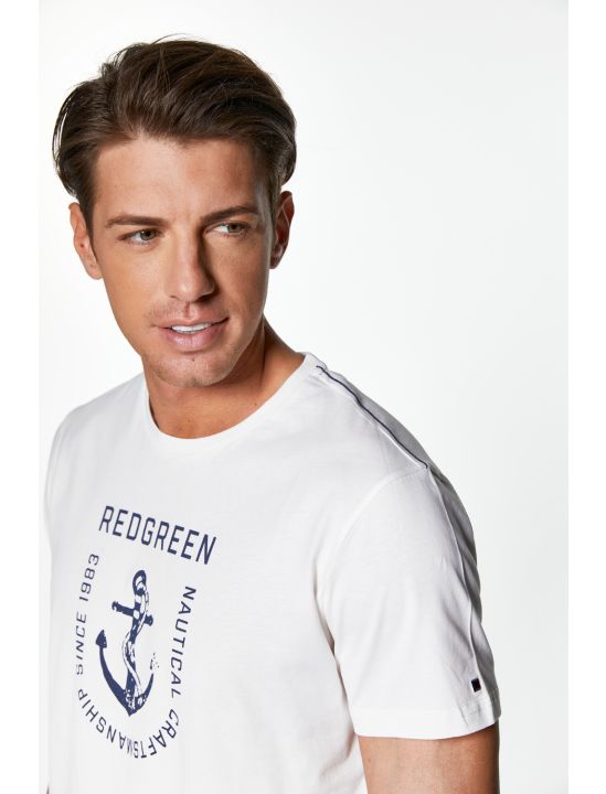 RedGreen T-shirt με Τύπωμα Nautical Craftsmanship