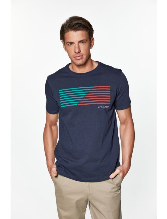 RedGreen T-shirt με Τύπωμα Color Lines
