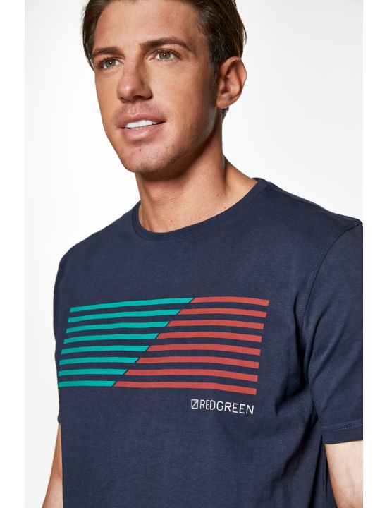 RedGreen T-shirt με Τύπωμα Color Lines