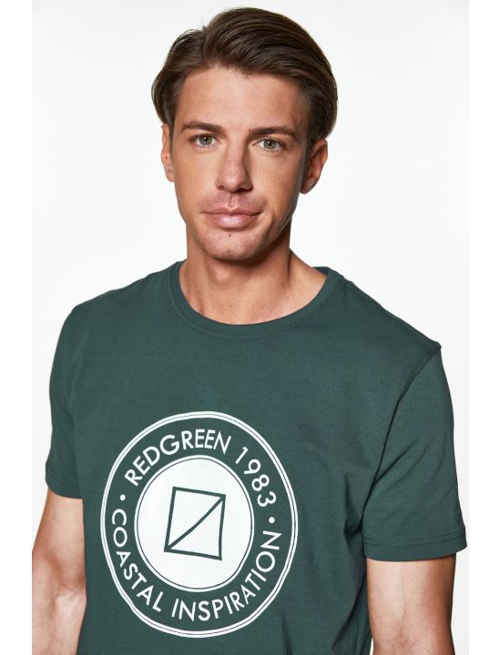 RedGreen T-shirt με Τύπωμα Coastal Inspiration