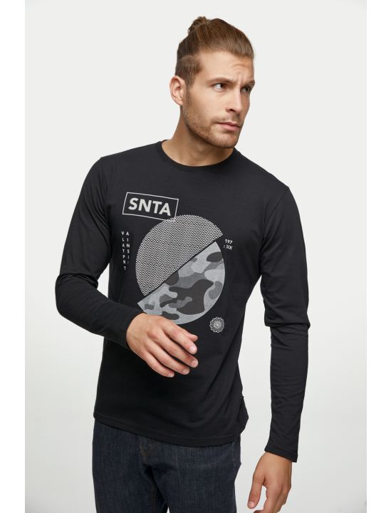 Snta Μπλούζα με Μακρύ Μανίκι&Τύπωμα Half Circles