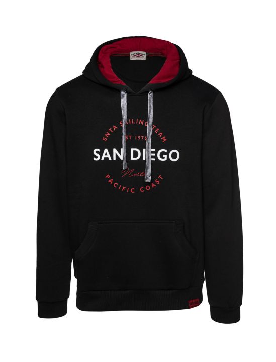 Snta Μπλούζα Φούτερ με Κουκούλα με Τύπωμα SAN DIEGO