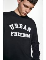 Hoodloom Μπλούζα Φούτερ με Τύπωμα Urban Freedom