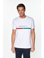 RedGreen T-shirt με Τύπωμα Logo&Stripes